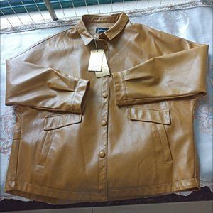 Women's Leather Moto Jacket Sz M